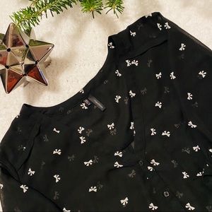 MAURICES 3/4 SLEEVE BOW BLOUSE XL